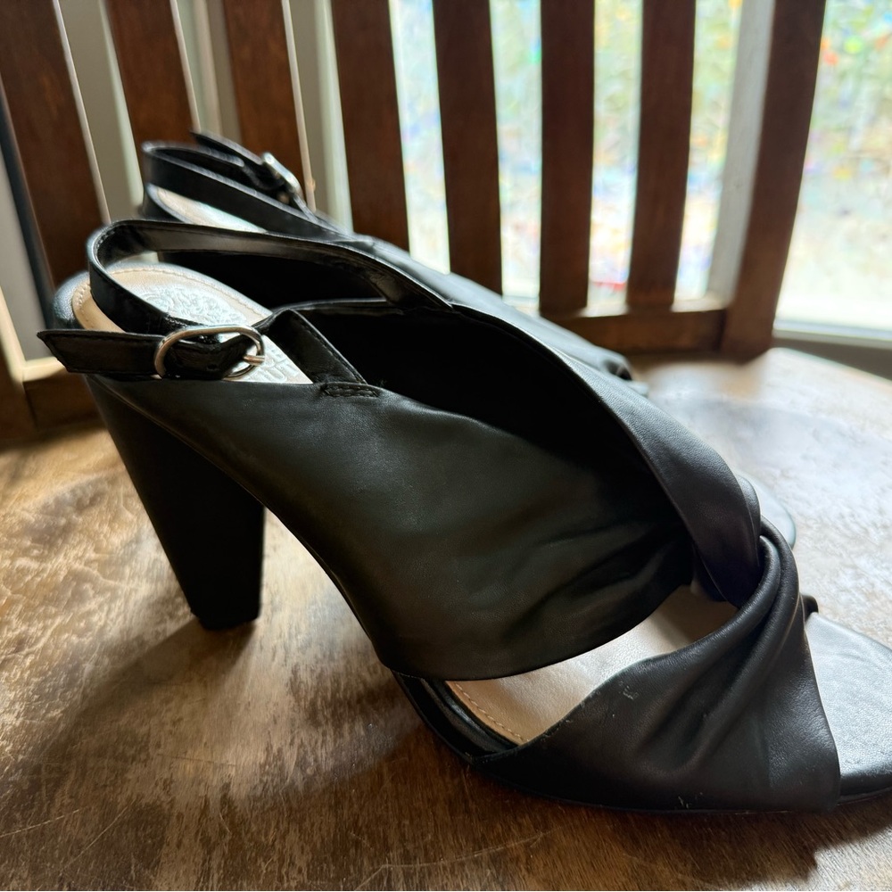 Vince Camuto Black Peep-Toe Heels